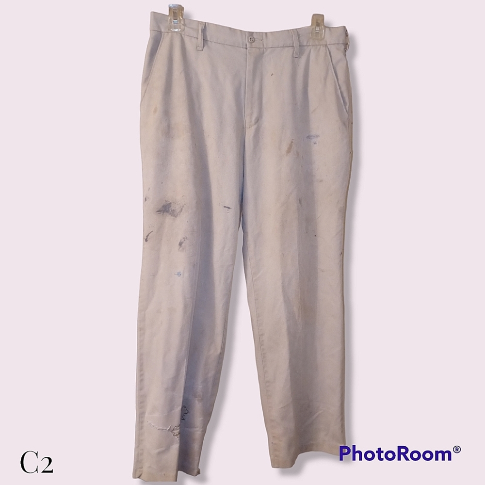 🤑 Men's Used Softwill by Unifirst Khaki Uniform Work Pants 35x30